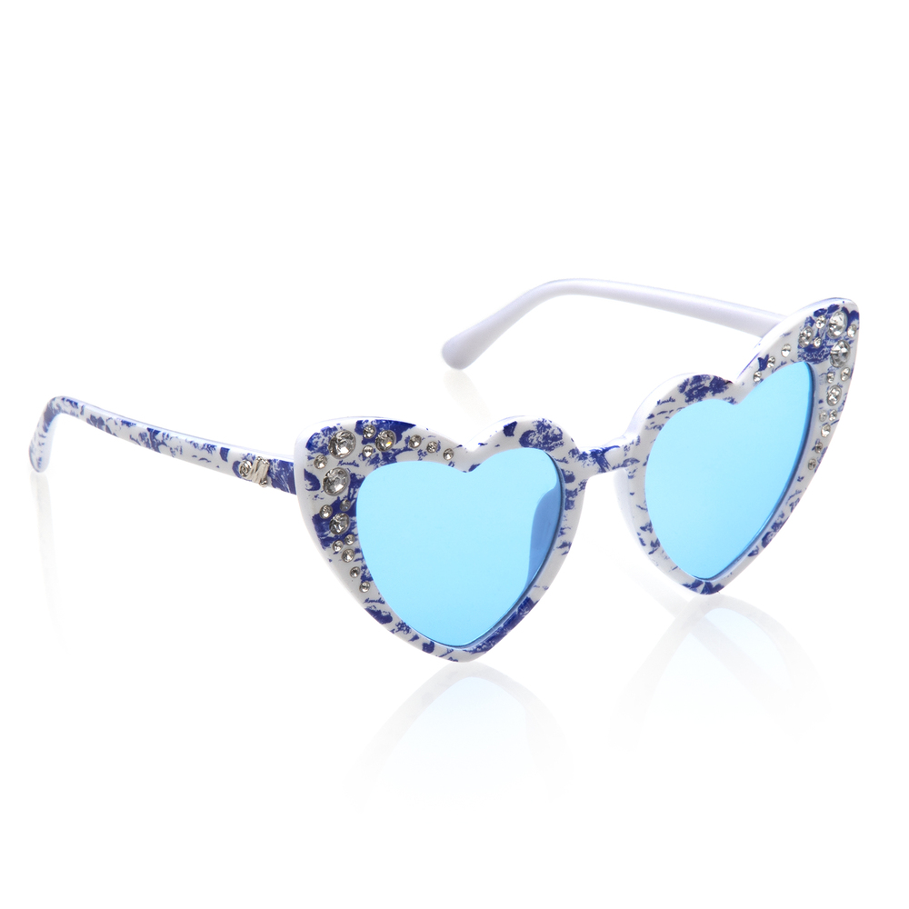 Monnalisa - Lunettes de soleil bleues et blanches | Childrensalon