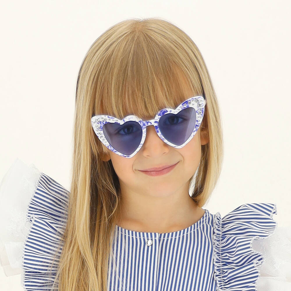 موناليزا-نظارات شمسية بعدسات واقية مزينة بأحجار لامعة | Childrensalon Outlet