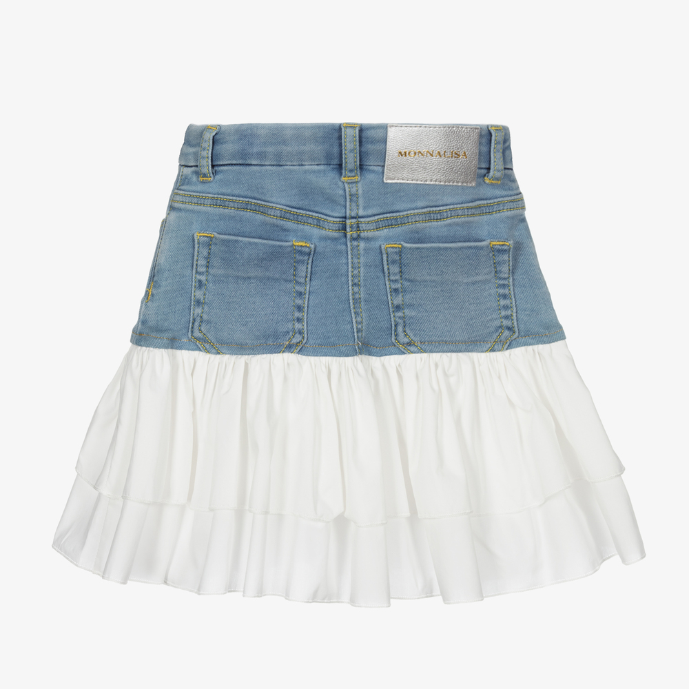 Monnalisa-Blue & White Tweety Skirt | Childrensalon Outlet