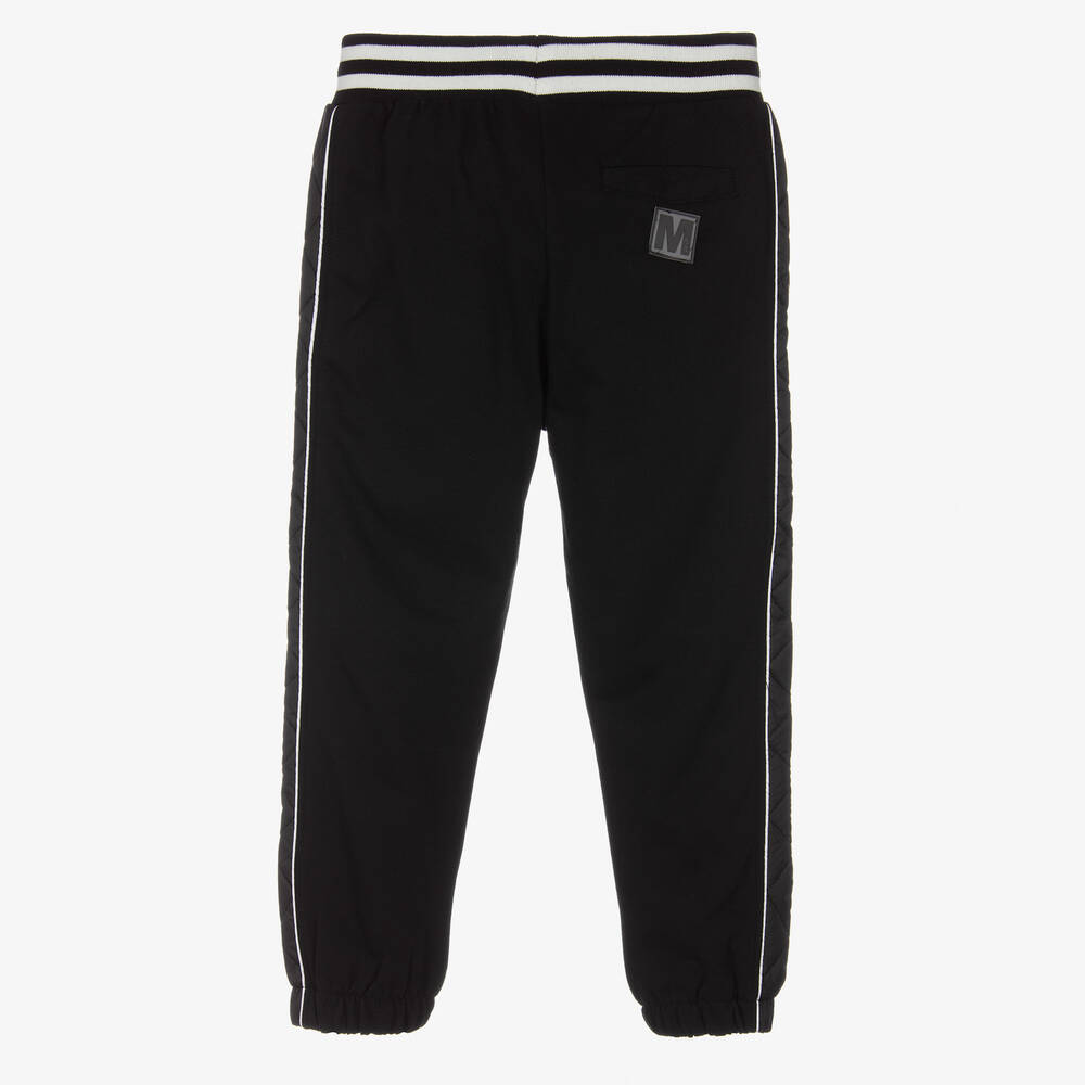 Monnalisa-Boys Black Cotton Joggers | Childrensalon Outlet