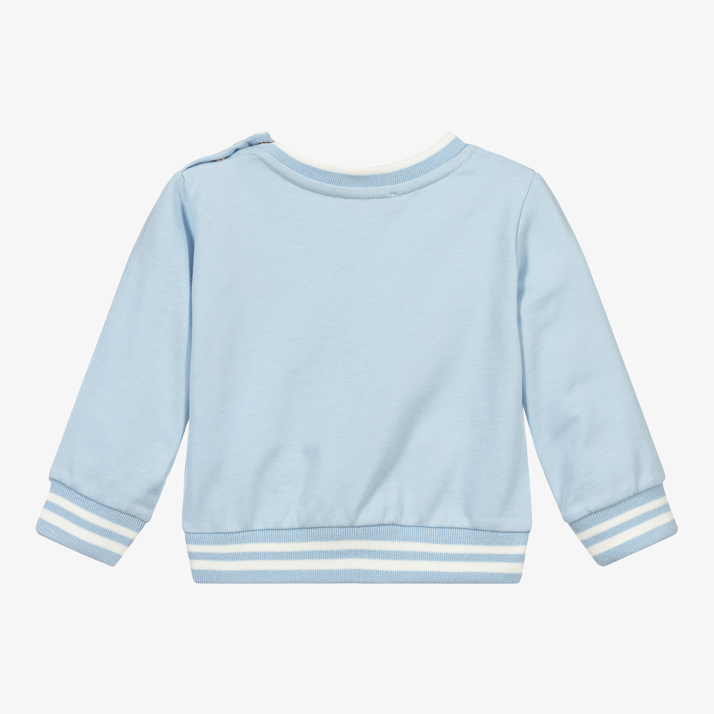 Monnalisa-سويتشيرت أطفال ولادي قطن لون أزرق | Childrensalon Outlet