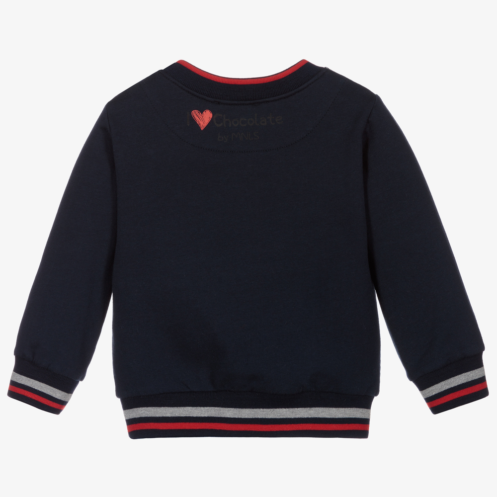 Monnalisa-سويتشيرت أطفال ولادي قطن جيرسي لون كحلي | Childrensalon Outlet