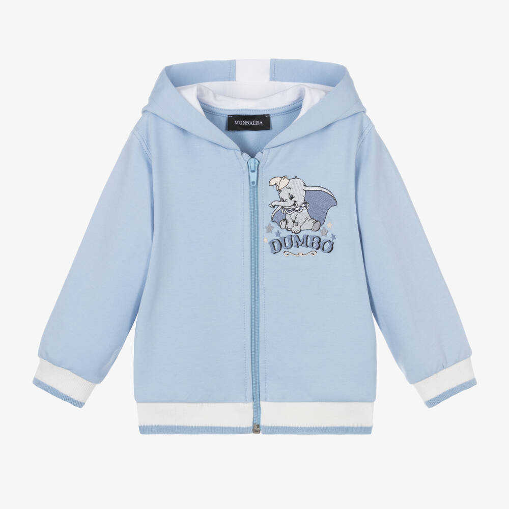 Monnalisa-Boys Blue Dumbo Cotton Hoodie | Childrensalon Outlet