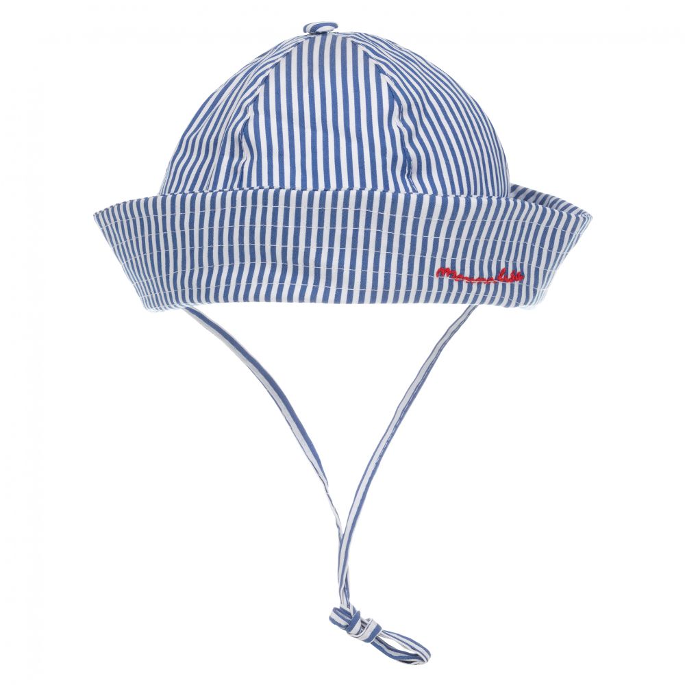 Monnalisa - Chapeau rayé bleu en coton Garçon | Childrensalon