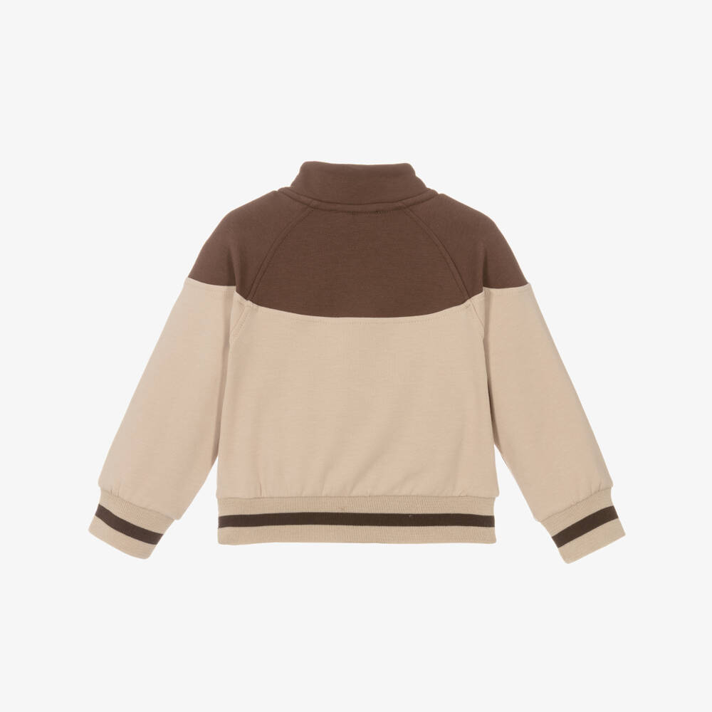 Monnalisa-Уютный коричневый свитшот для мальчиков | Childrensalon Outlet