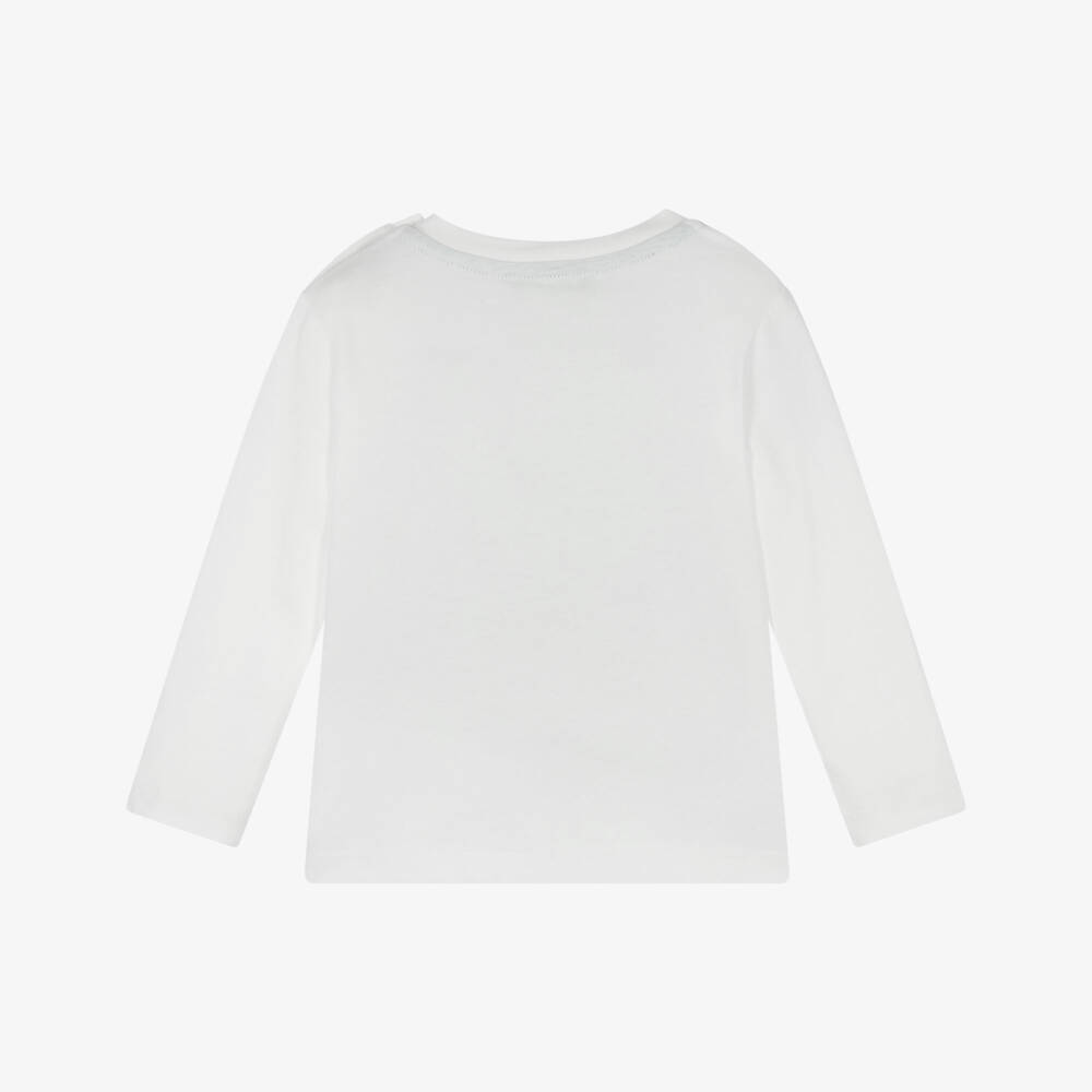 Monnalisa-Футболка из хлопка с Микки для мальчиков белая | Childrensalon Outlet