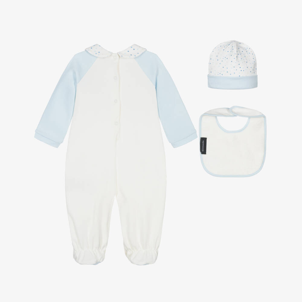 Monnalisa-Boys Dreamy Rainbow Babysuit Ensemble | Childrensalon Outlet
