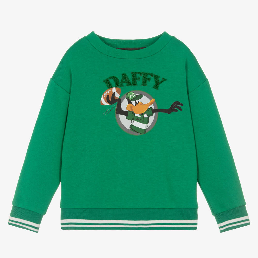 Monnalisa - Sweat-shirt vert Looney Tunes | Childrensalon