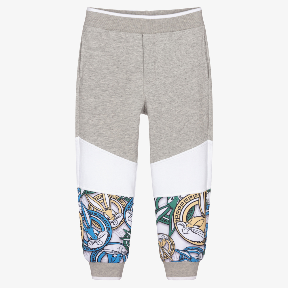 Monnalisa - Boys Grey Bugs Bunny Joggers | Childrensalon