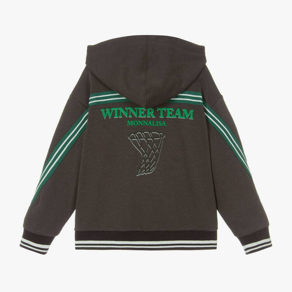 Monnalisa-Серый хлопковый топ Looney Tunes на молнии | Childrensalon Outlet