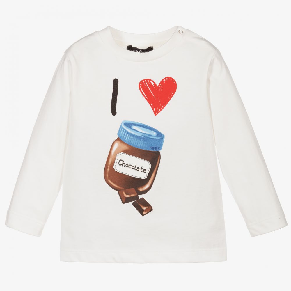 Monnalisa - Boys Ivory Cotton Top | Childrensalon