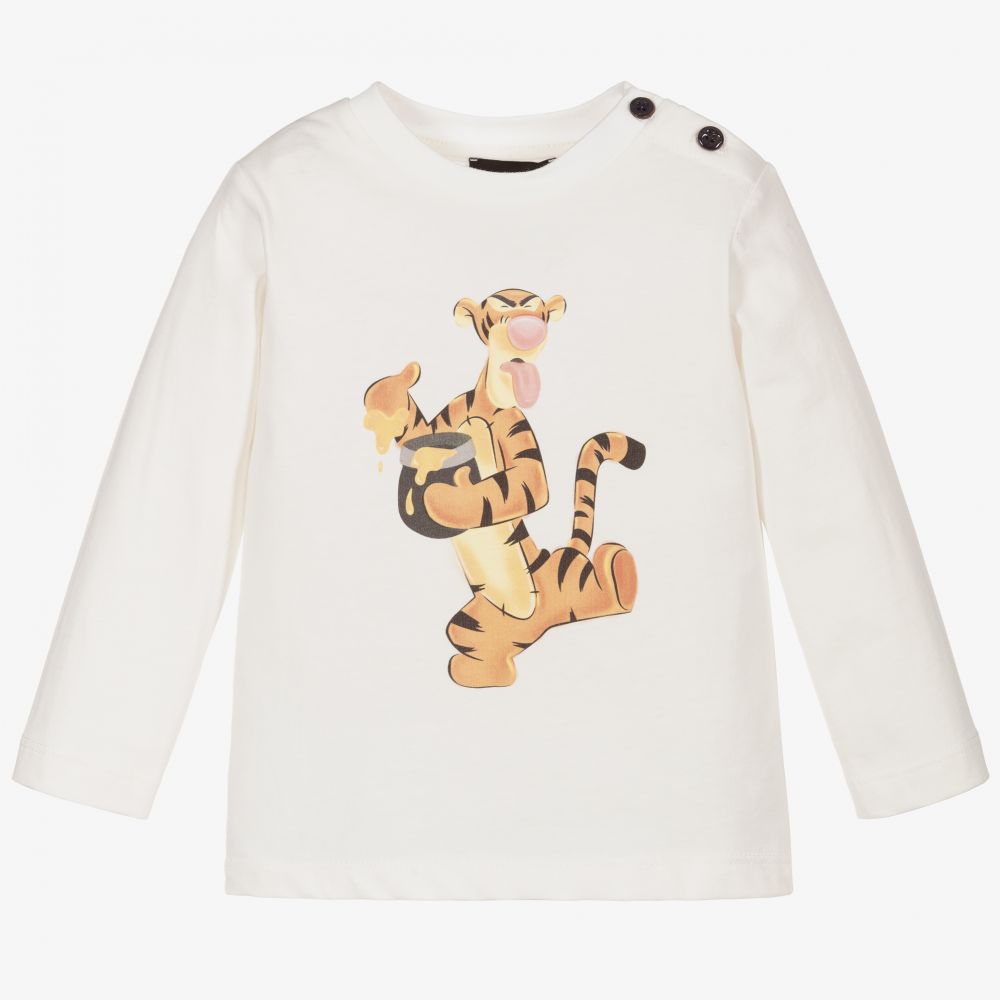 Monnalisa-Boys Ivory Disney Tigger Top | Childrensalon Outlet