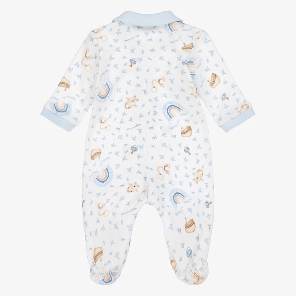 Monnalisa-Кремовый комбинезон с медвежонком и радугой для мальчиков | Childrensalon Outlet