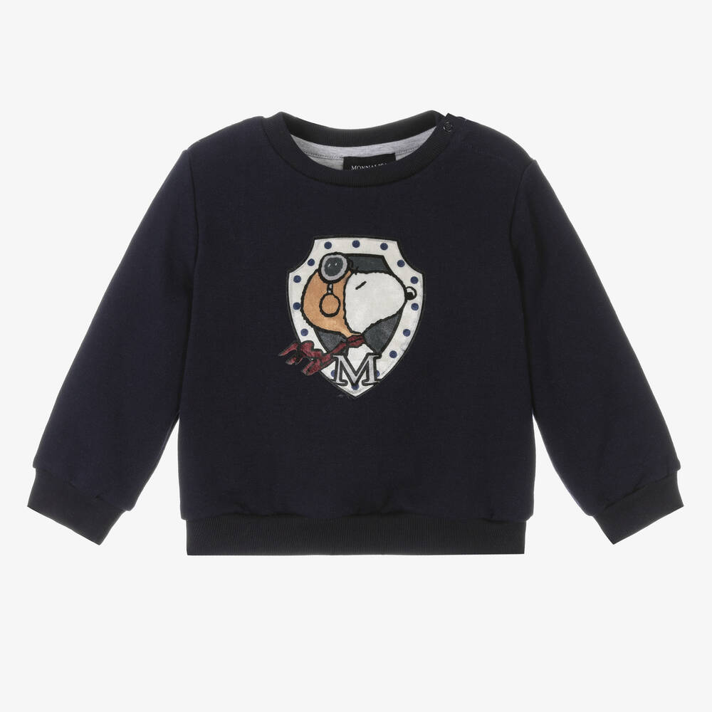 Monnalisa - Sweat-shirt bleu en coton Peanuts | Childrensalon