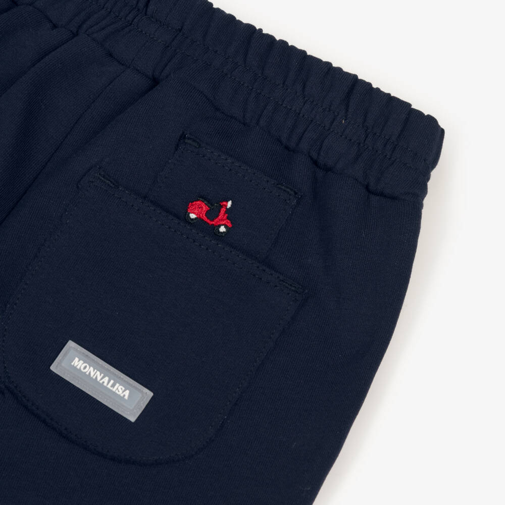 Monnalisa-Синие хлопковые брюки для мальчиков | Childrensalon Outlet
