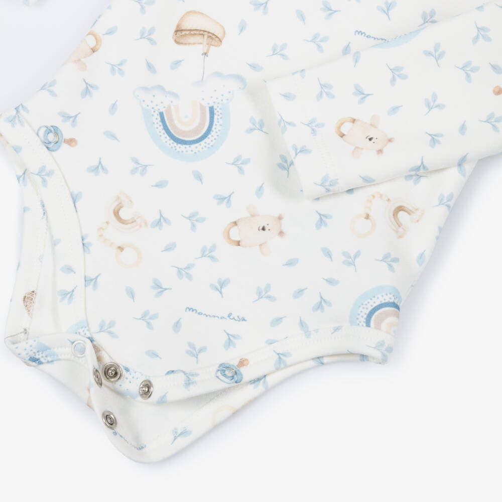 Monnalisa-Boys Rainbow Dungaree Set | Childrensalon Outlet