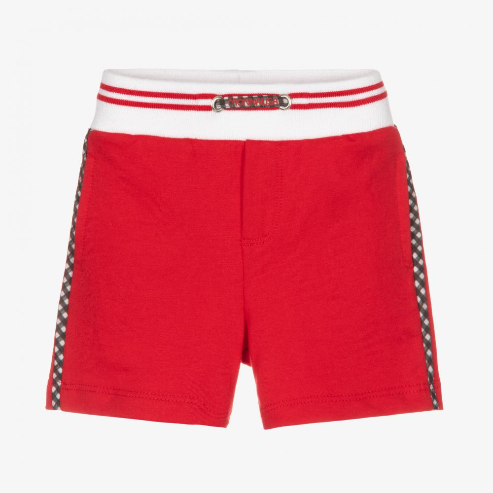Monnalisa - Boys Red Cotton Shorts | Childrensalon