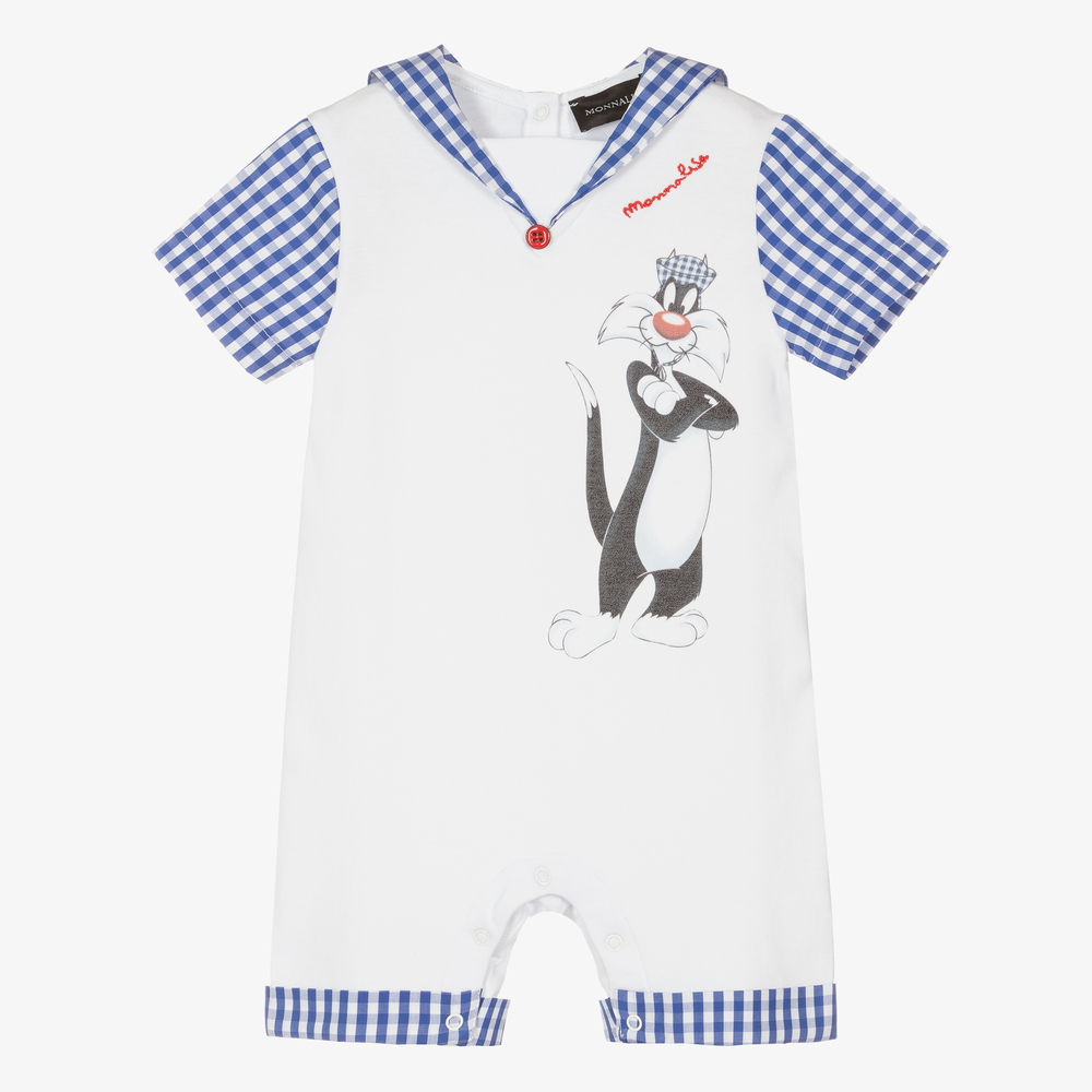 Monnalisa - Boys White Sylvester Shortie  | Childrensalon