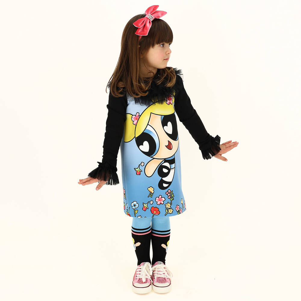 Monnalisa-Bubbles Powerpuff Girls Tights | Childrensalon Outlet