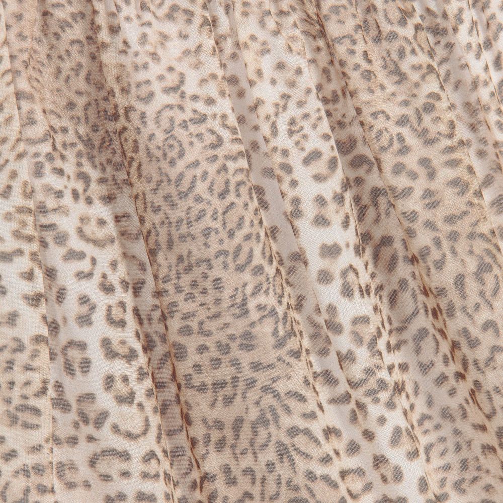 Monnalisa-Cotton Leopard Maxi Dress  | Childrensalon Outlet