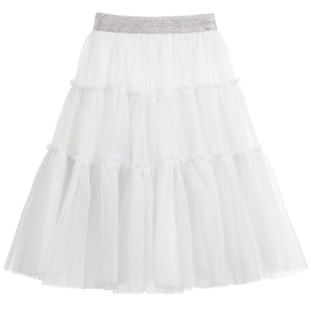 Monnalisa Chic - Girls Ballerina Tulle Skirt  | Childrensalon