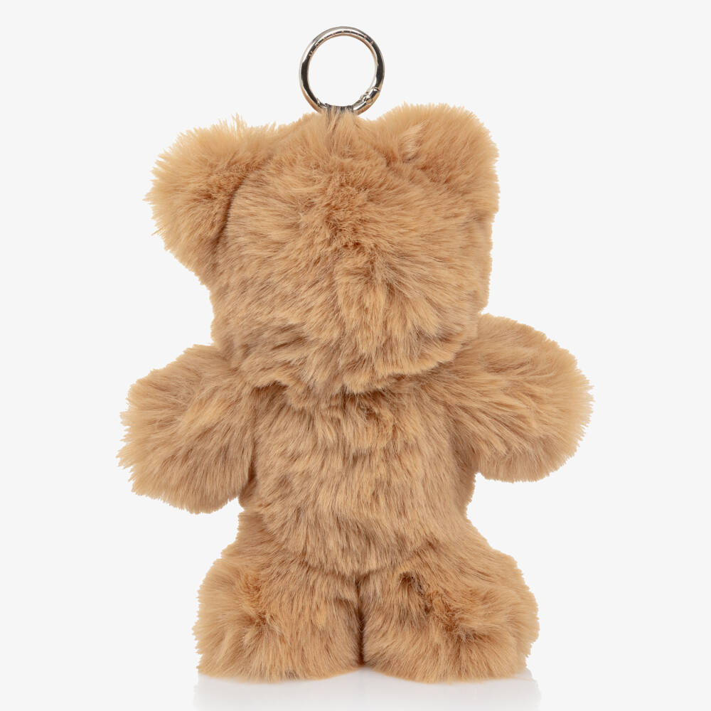 Monnalisa-Girls Beige Teddy Bear Bag Charm (20cm) | Childrensalon Outlet