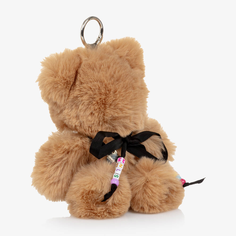 Monnalisa-Girls Beige Teddy Bear Bag Charm (20cm) | Childrensalon Outlet
