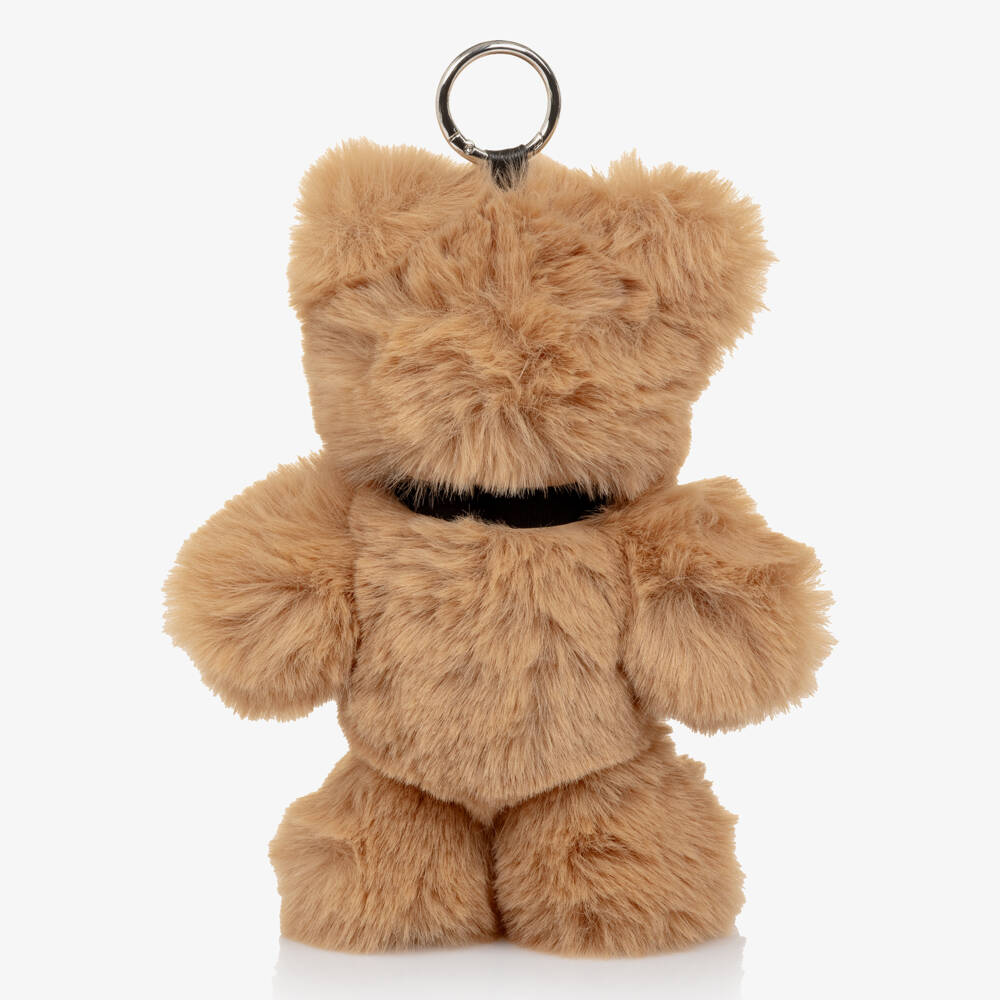Monnalisa-Girls Beige Teddy Bear Bag Charm (20cm) | Childrensalon Outlet