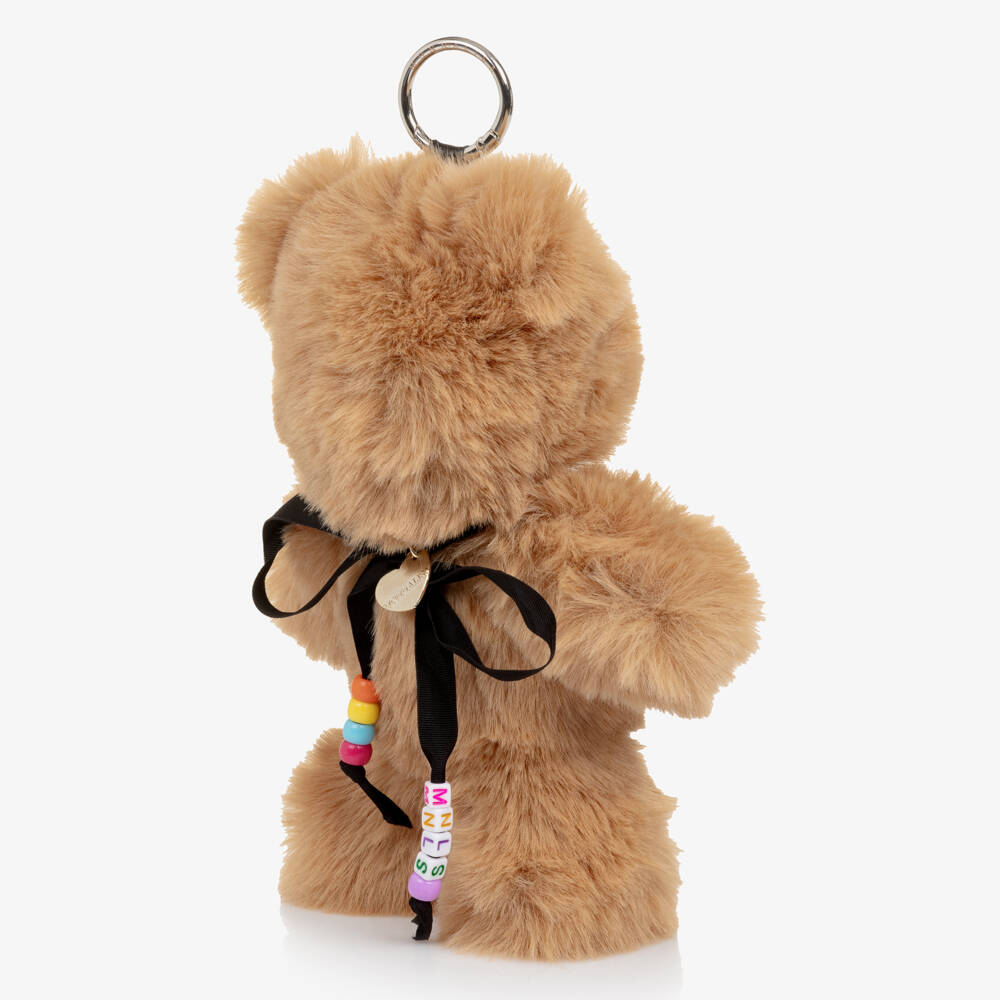 Monnalisa-Girls Beige Teddy Bear Bag Charm (20cm) | Childrensalon Outlet