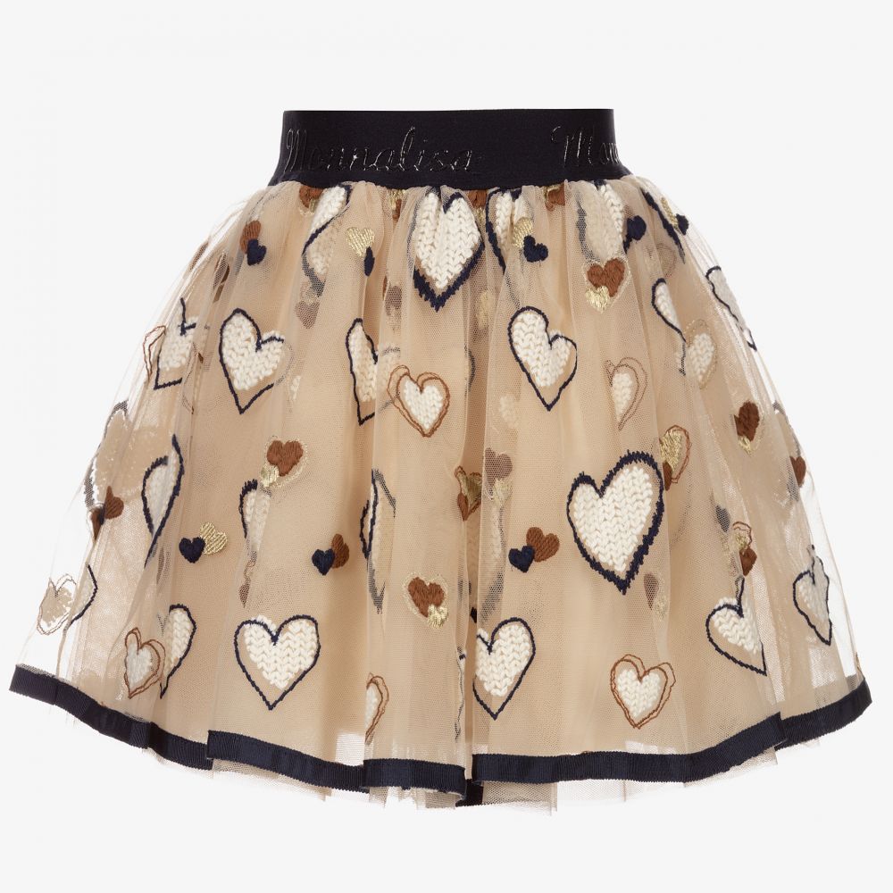 Monnalisa-تنورة تول لون بيج | Childrensalon Outlet