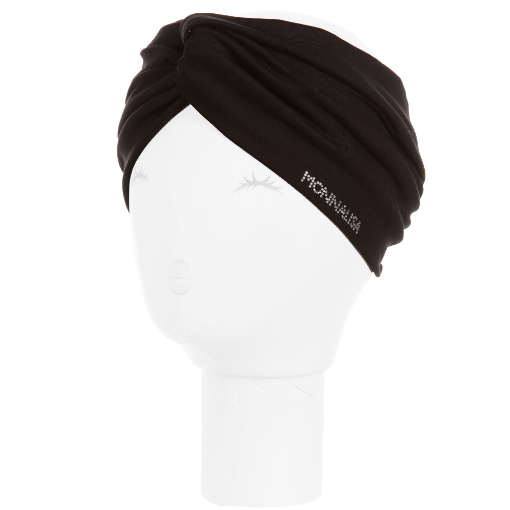 Monnalisa-Girls Black Cotton Headband | Childrensalon Outlet
