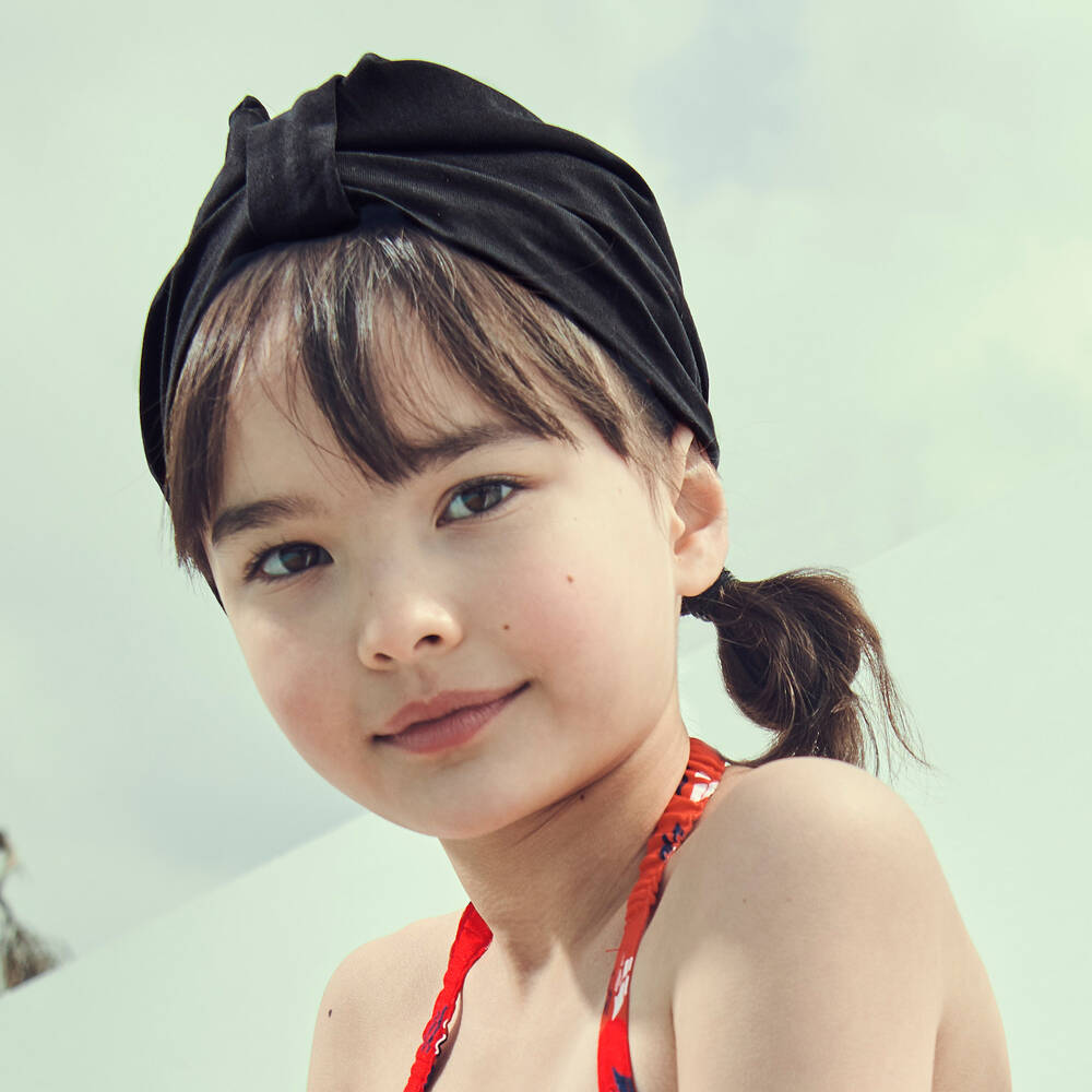 Monnalisa-Girls Black Cotton Headband | Childrensalon Outlet