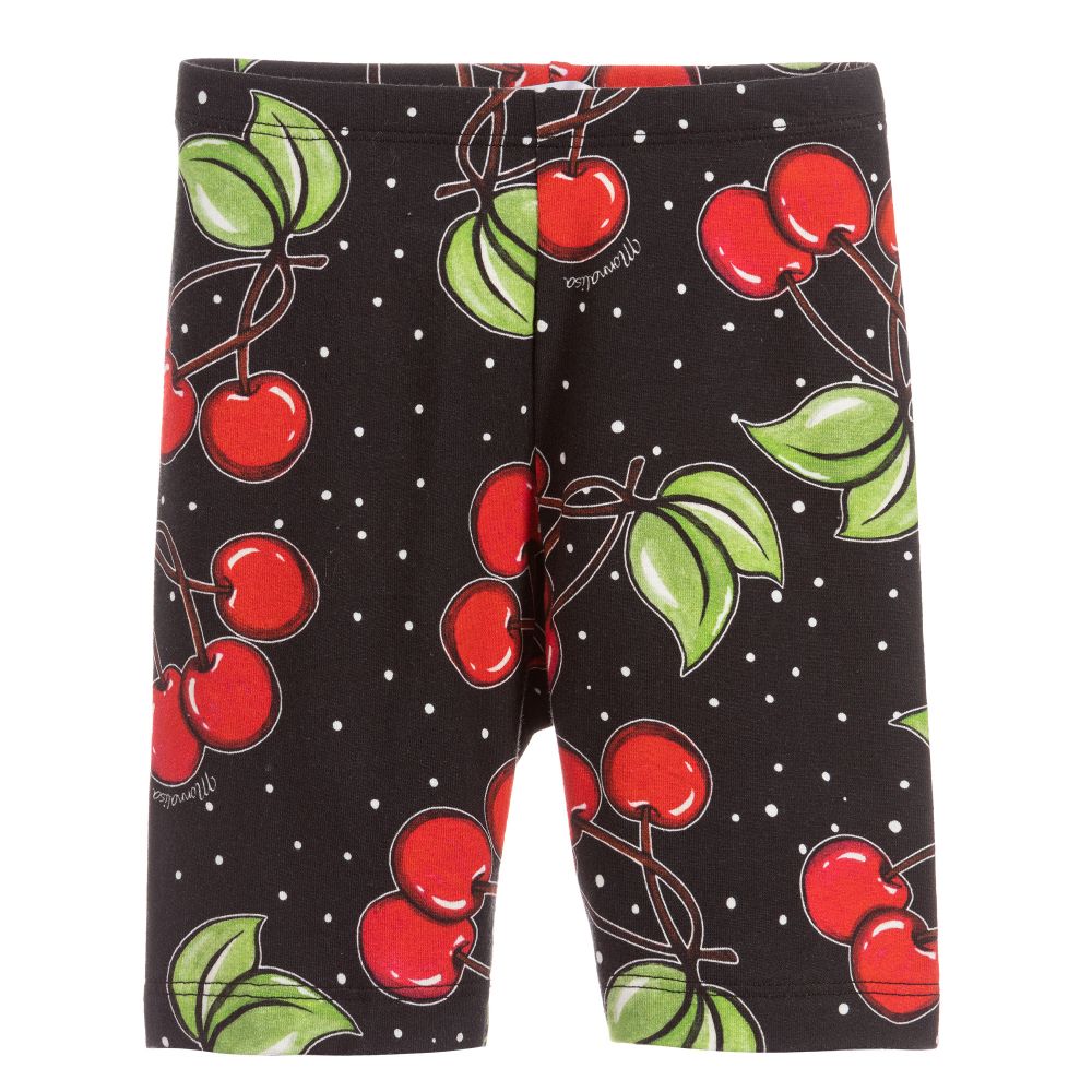 Monnalisa - Girls Black & Red Leggings | Childrensalon