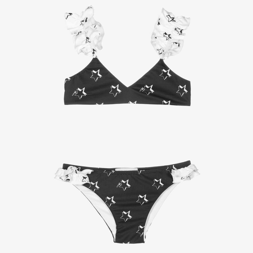 Monnalisa - Girls Black & White Bikini | Childrensalon