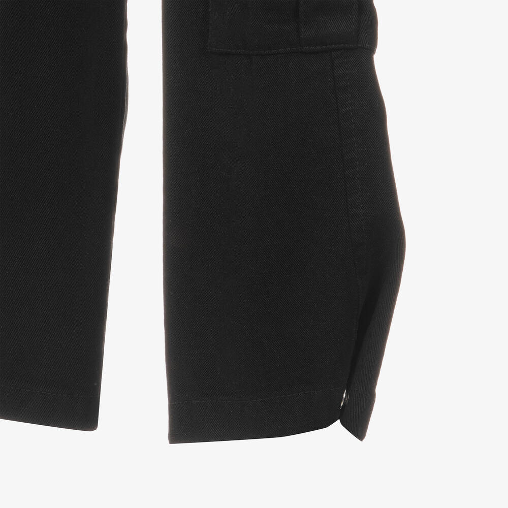 Monnalisa-بنطلون كارغو ليوسيل تويل لون أسود للبنات | Childrensalon Outlet