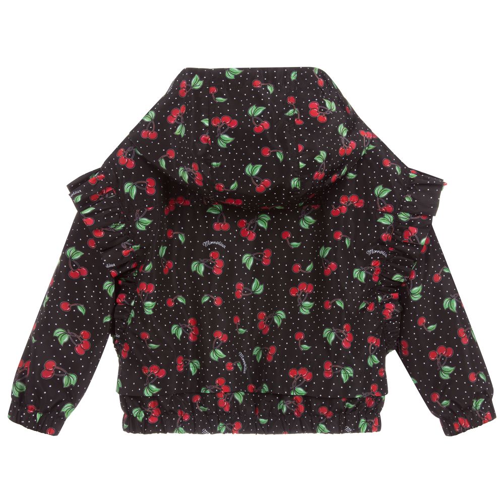 Monnalisa-Girls Black Windbreaker Jacket | Childrensalon Outlet