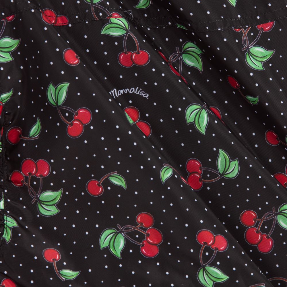 Monnalisa-Girls Black Windbreaker Jacket | Childrensalon Outlet