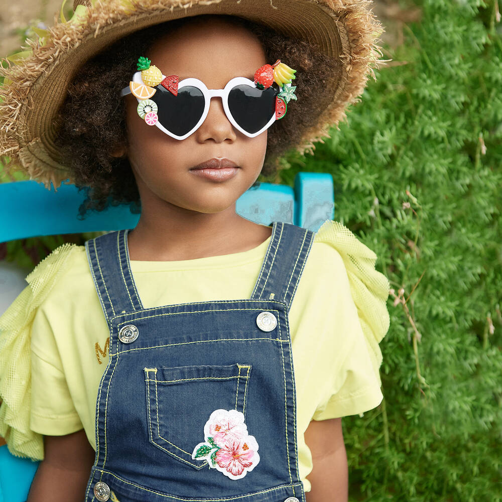 Monnalisa-بلاي سوت قطن شامبري لون أزرق للبنات | Childrensalon Outlet