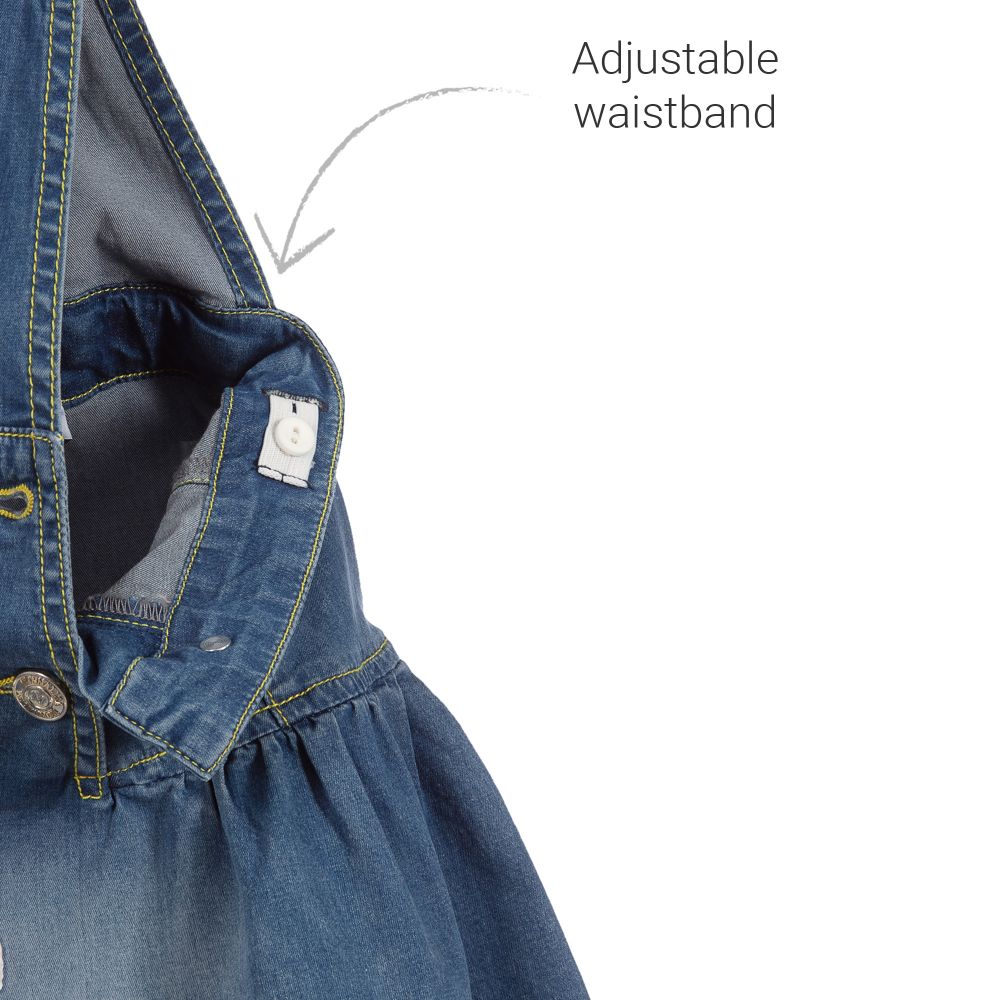 Monnalisa-بلاي سوت قطن شامبري لون أزرق للبنات | Childrensalon Outlet