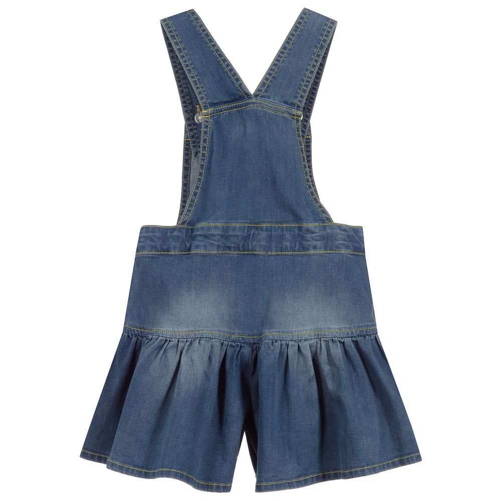 Monnalisa-بلاي سوت قطن شامبري لون أزرق للبنات | Childrensalon Outlet