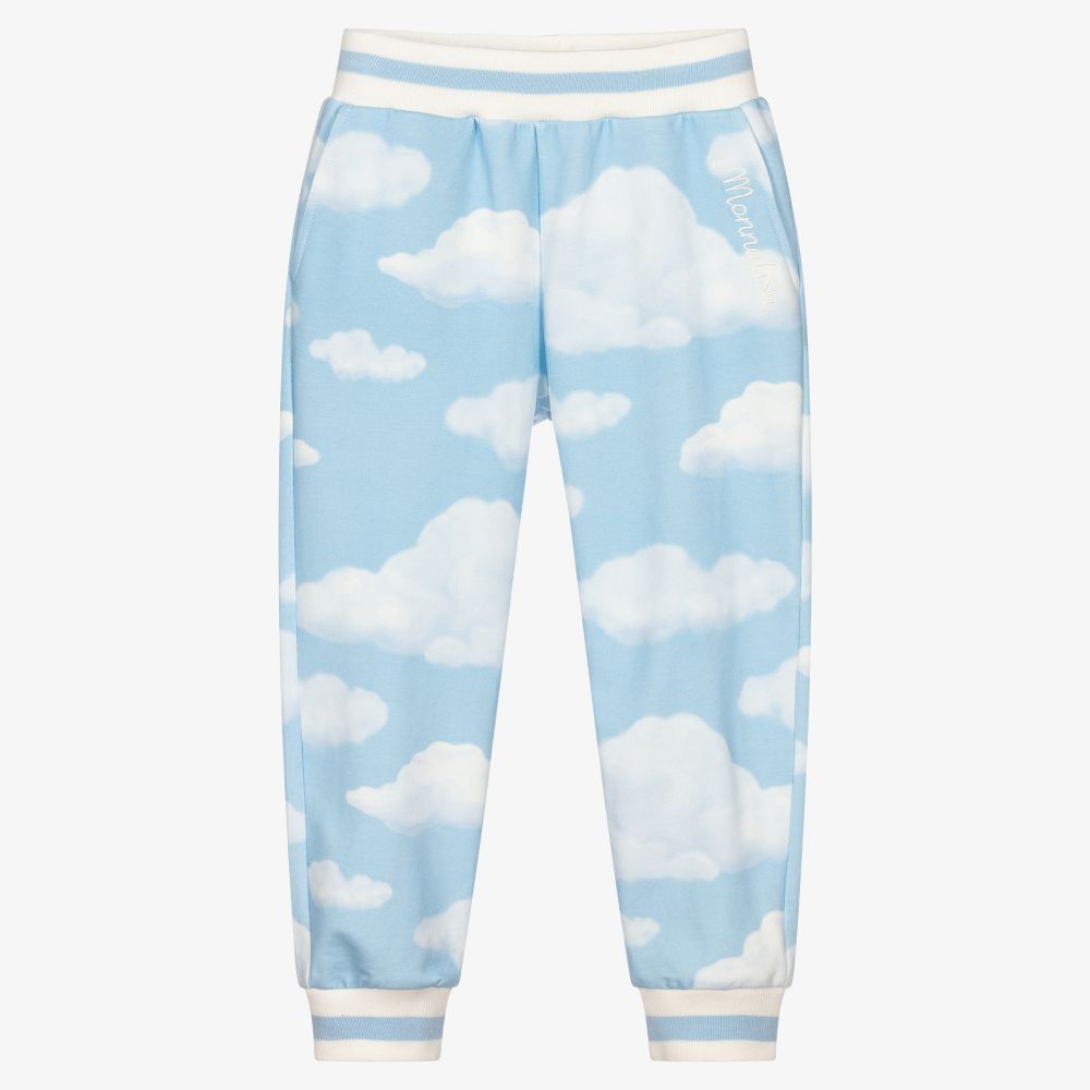 Monnalisa - Blaue Jogginghose mit Wolken (M) | Childrensalon