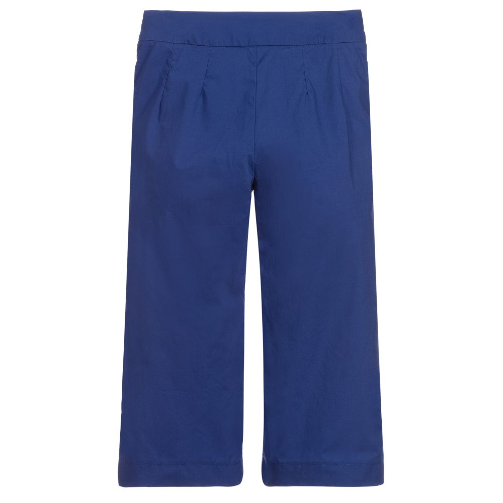 Monnalisa-Girls Blue Cotton Culottes | Childrensalon Outlet
