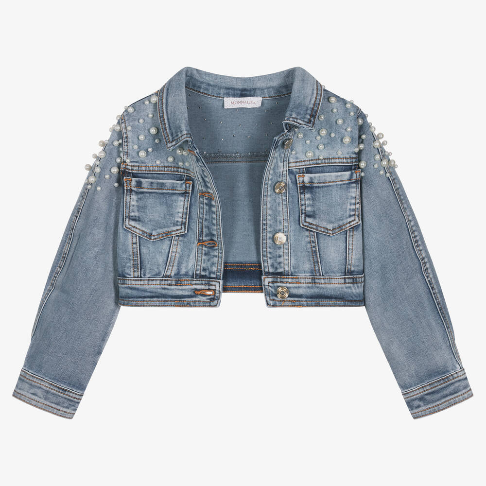 Veste en jean courte fille new arrivals