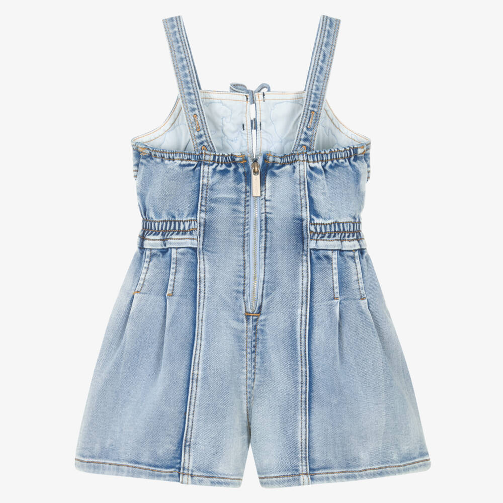 Monnalisa-Синий джинсовый комбинезон для девочек | Childrensalon Outlet
