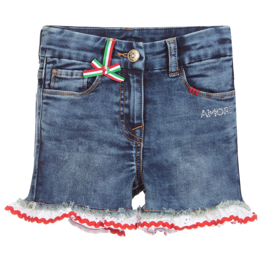 Monnalisa - Short bleu en denim Fille | Childrensalon