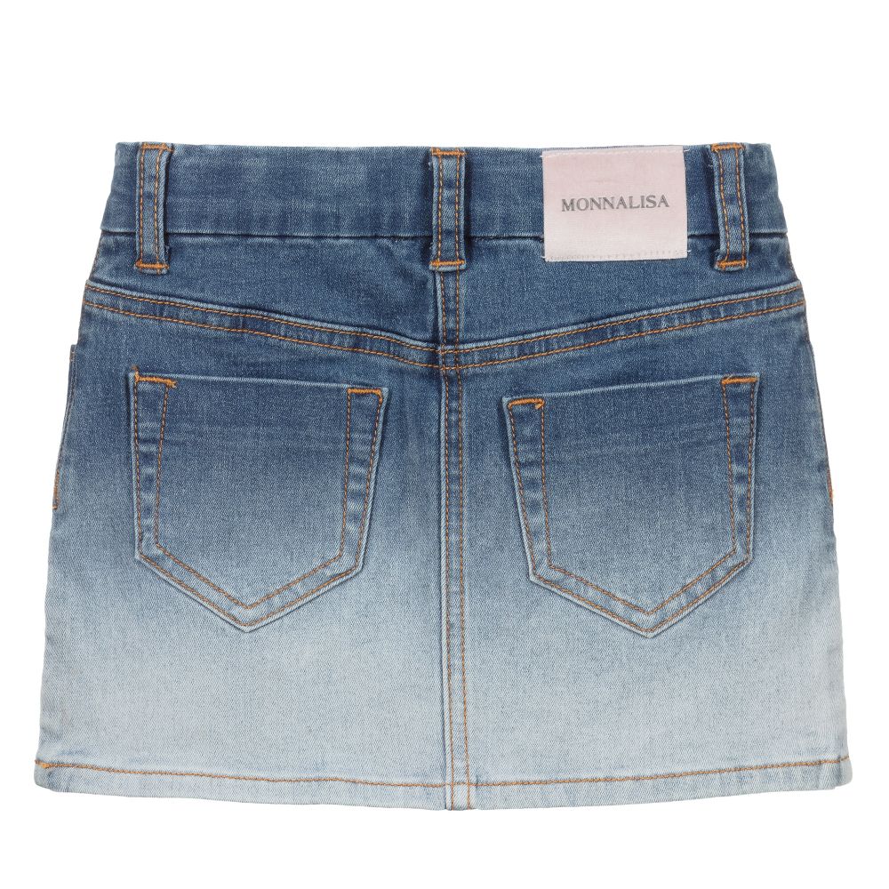 Monnalisa-Girls Blue Denim Skirt | Childrensalon Outlet