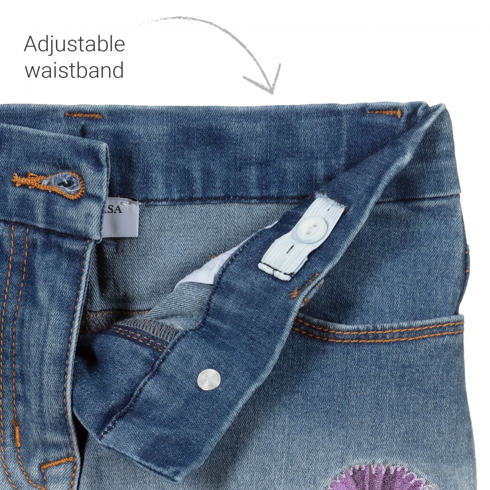 Monnalisa-Girls Blue Denim Skirt | Childrensalon Outlet