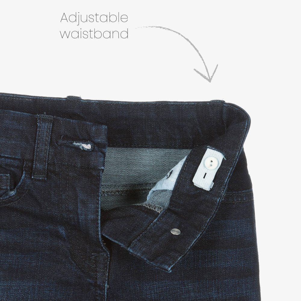 Monnalisa Chic- Girls Blue Denim Wide Leg Jeans | Childrensalon Outlet