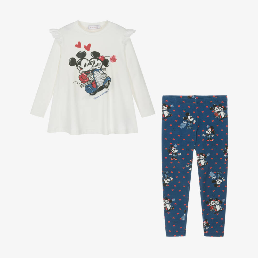 Monnalisa-Костюм синие леггинсы Disney для девочек | Childrensalon Outlet