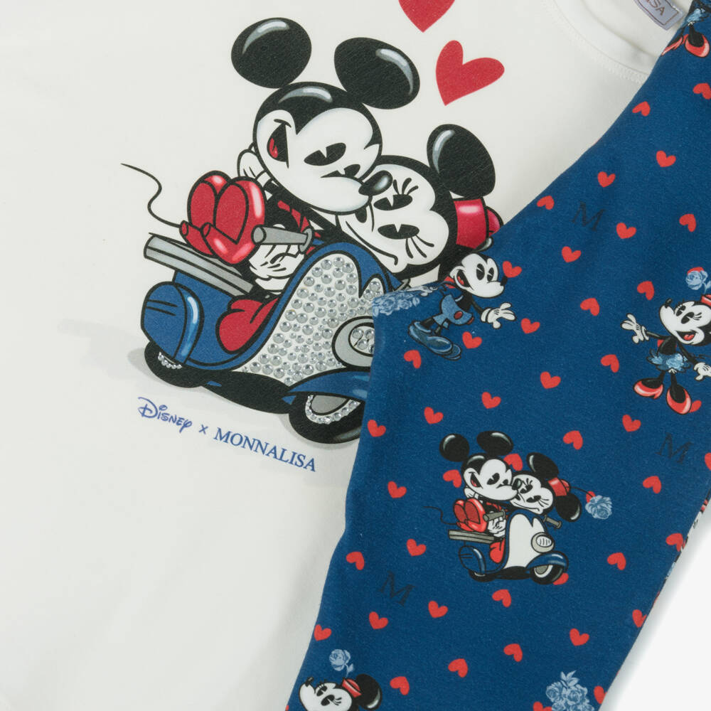 Monnalisa-Костюм синие леггинсы Disney для девочек | Childrensalon Outlet